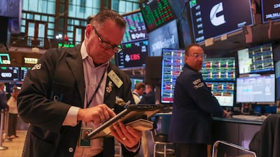 Traders work on the floor of the New York Stock Exchange. Since reliably accurate data started in 1925, America’s S&P 500 has annualised 10 per cent. EPA