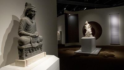 'Seated Buddha from Gandhara', stone, 100 - 300 CE, Gandhara, Pakistan. Mona Al-Marzooqi / The National