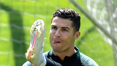 Cristiano Ronaldo during a training session at Bessa Sec XXI stadium in Porto. EPA