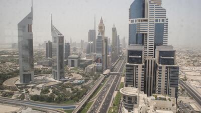 A view of Sheikh Zayed road in Dubai. Antonie Robertson/The National