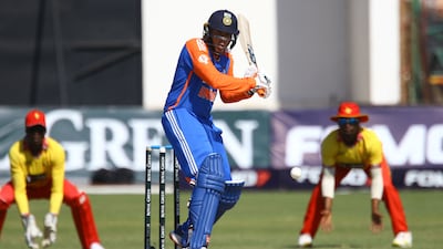 Abhishek Sharma's ton helped India register a 100-run win in the second T20 against Zimbabwe. AFP