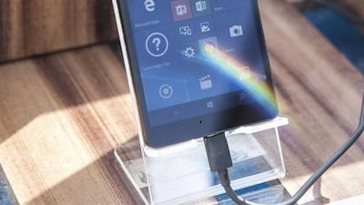 The new Lumia 950 XL. Reem Mohammed / The National
