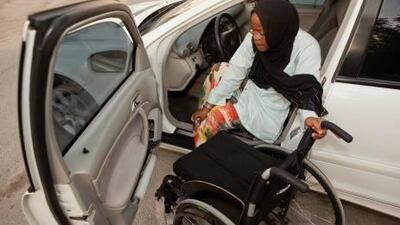 Kaltham Obaid Al Matrooshi savours her freedom every time she hauls herself out of her wheelchair and into her car.