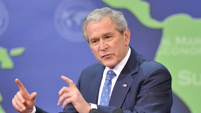 In singling out Iraq, Iran and North Korea as an “axis of evil” Mr Bush, speaking just four months after the US succumbed to the terrorist attacks of September 11, 2001, made a bold declaration that put America on a war footing. EPA