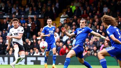Tom Cairney scores Fulham's third goal. Getty