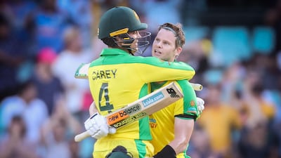 Australia’s Steve Smith scored a quickfire century at the Sydney Cricket Ground. AFP