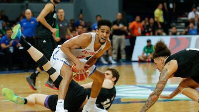 Gabe Norwood of the Philippines reacts during their loss to New Zealand on Wednesday night in the Fiba Olympics qualifying tournament in Manila. Mark R Cristino / EPA / July 6, 2016