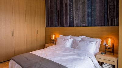 A bedroom. Buyers will be able to pick from interiors designed by either Japanese firm Super Potato, known for its chic and modern fit-outs