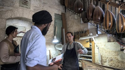 Aref Sayed, the only maker of the qanun in Palestine. Heidi Levine for The National