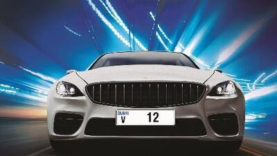 Plate number V12 sold for Dh?? million at auction. Courtesy: Roads and Transport Authority