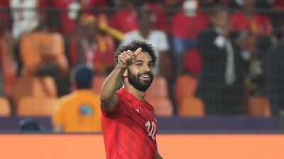 Mohamed Salah scored the second in Egypt's 2-0 win against DR Congo. EPA