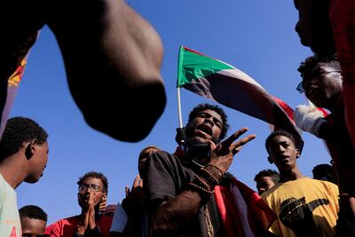 Protesters march against military rule in Khartoum on January 24, 2022. Reuters