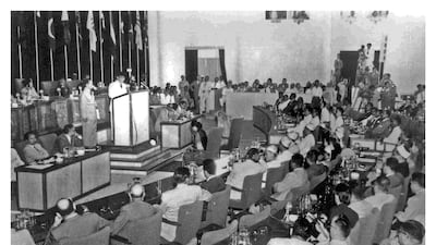 The Bandung Conference of 1955 was essentially a meeting of Asian and African states that were newly independent. Getty