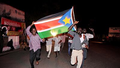Residents of Juba in South Sudan celebrate in the streets the birth of their new nation on July 9, 2011. AFP