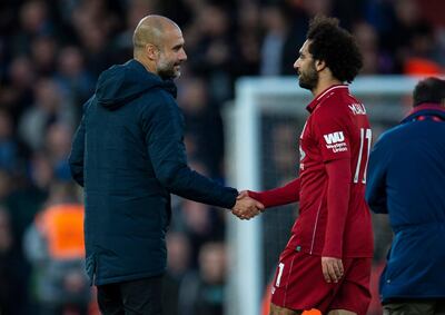Pep Guardiola's Manchester City found a way to stop Liverpool striker Mohamed Salah on Sunday. EPA
