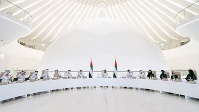 Sheikh Mohammed bin Rashid, Vice President and Ruler of Dubai, chaired a Cabinet meeting on Tuesday. All photos: Mohammed bin Rashid / Twitter