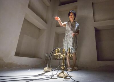 Curator Yuko Hasegawa at Sharjapan 2019. Leslie Pableo / The National