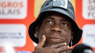 Mario Balotelli after joining FC Sion. AFP