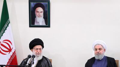 Iranian Supreme Leader Ayatollah Ali Khamenei speaking during a meeting with Iranian President Hassan Rouhani and his cabinet in Tehran, Iran. EPA