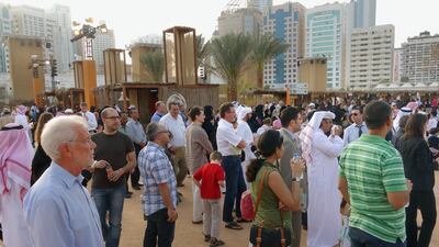 Hundreds of people visit the Qasr al Hosn fort site in Abu Dhabi everyday. Delores Johnson / The National