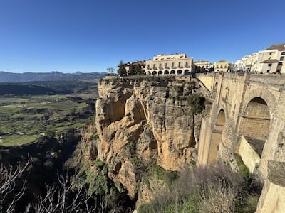 The stunning Spanish town of Ronda, it’s white buildings astride a gorge. Andy Mitten for The National
