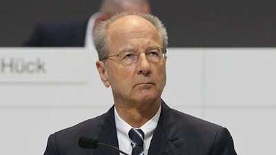 Hans Dieter Poetsch, the chairman of VW, is now being investigated over allegations he was involved in market manipulation. Daniel Roland / AFP