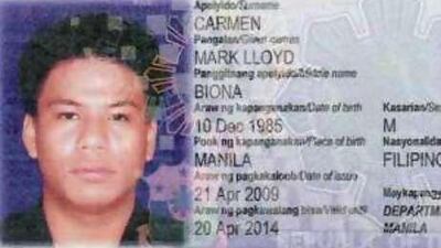 Mark Lloyd Carmen, 24, "called his wife two hours before he was stabbed to death on July 1", his mother said from Manila.