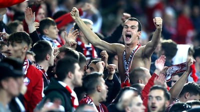 Lille fans celebrate. Getty Images