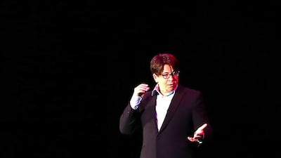 British comedian Michael McIntyre at his performance at the World Trade Centre in Dubai. Pawan Singh / The National