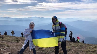 Mr Tymchyshyn and his wife Ulyana Vovk. PA
