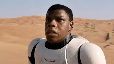Actor Joohn Boyega features in the 88-second teaser trailer of the upcoming film, Star Wars: The Force Awakens. Photo: LucasFilm, Disney / AP