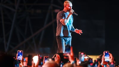 Lead singer Adam Levine on stage