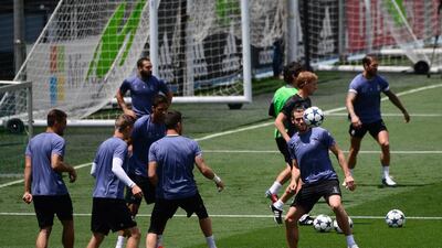 Bale, right, hopes to gain selection to the squad to play in front of his Welsh countrymen. Saturday's fianl is in Cardiff, Wales. Pierre-Philippe Marcou / AFP