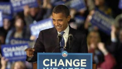Barack Obama speaks at a rally on Johnson field at The University of New Mexico in Albuquerque.