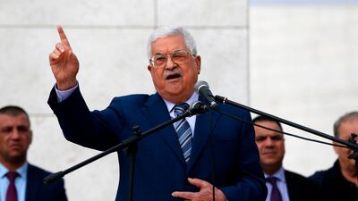 Mahmoud Abbas’s move to reset his government comes in his 13th year as Palestinian president AFP