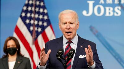 President Joe Biden speaks about jobs and the economy at the White House last month (Reuters/file)