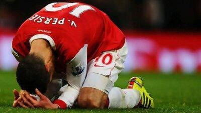 Robin van Persie, the Arsenal striker, will miss the match tonight at home against Stoke City through injury.