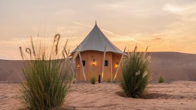 Escape to the desert for a unique luxury camping experience at Mysk Al Badayer Retreat in Sharjah.