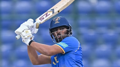 UAE's Aryansh Sharma top scored in the win over Jersey. AFP