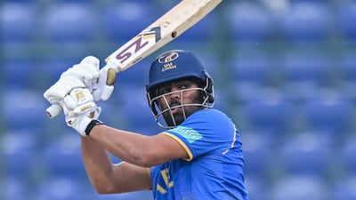 UAE's Aryansh Sharma top scored in the win over Jersey. AFP