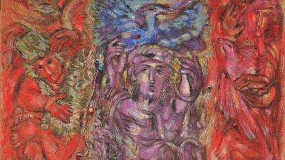 Handout of EZ012_Elias Zayat, The Resurrection, 2014, Mixed Media on Board, 70 x 100 cm. Courtesy of Green Art Gallery. NOTE: Anna Seaman - September - Sunday's story. *** Local Caption *** EZ012_Elias Zayat, The Resurrection, 2014, Mixed Media on Board, 70 x 100 cm.jpg