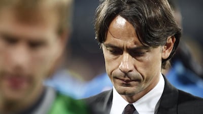Filippo Inzaghi has left AC Milan after a tough season in charge. Carlo Hermann / AFP