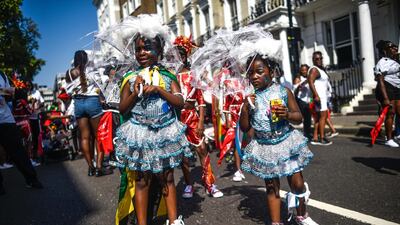 Revellers and paraders attend the Notting Hill carnival on August 25, 2019 in London, England. Getty Images