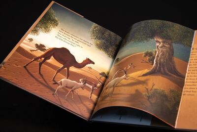 The book features a friendly ghaf tree who tells the story of the desert and its creatures