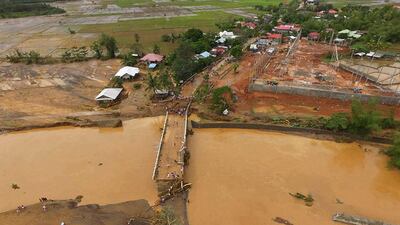 "It was like two months of rain fell on one day in Biliran. And because of this, the soil really softened and that is also why so many bridges were destroyed," said Roque. EPA