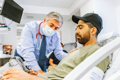 Emirati patient Khalifa Dawood receives the Casgevy treatment at Cleveland Clinic in Ohio. Photo: Cleveland Clinic