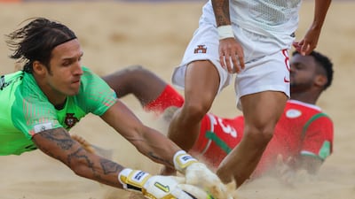 Elinton Andrade (L), goalkeeper of Portugal in action. EPA