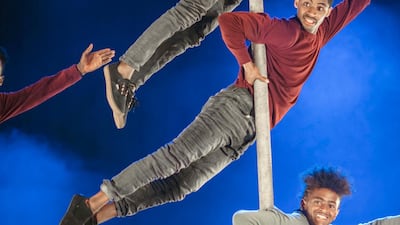 Performers on the Chinese pole. Photo by Rod Penn