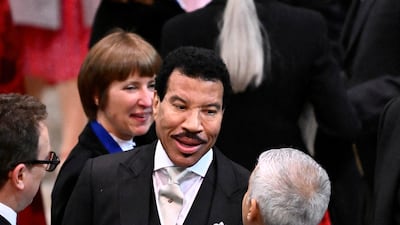American singer Lionel Richie speaks with the Mayor of London Sadiq Khan. Reuters