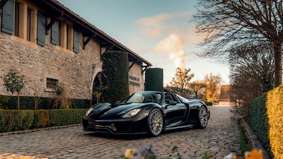 2014 Porsche 918 Weissach Spyder, valued at €1.6 million-€1.8 million